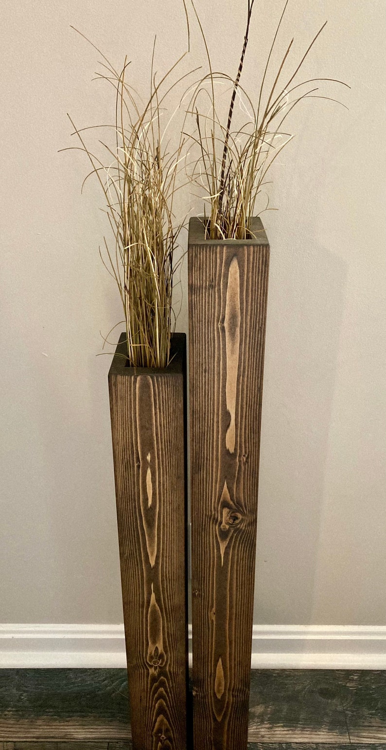 Set-24 and 18 Rustic Floor Vases/Wood Vase/Home Decor/Decorative Vase/Home and Living/Living Room Decor/Handmade/Free Shipping image 6