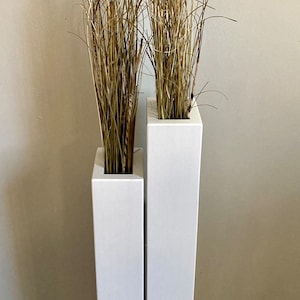Set-24 and 18 Rustic Floor Vases/Wood Vase/Home Decor/Decorative Vase/Home and Living/Living Room Decor/Handmade/Free Shipping White