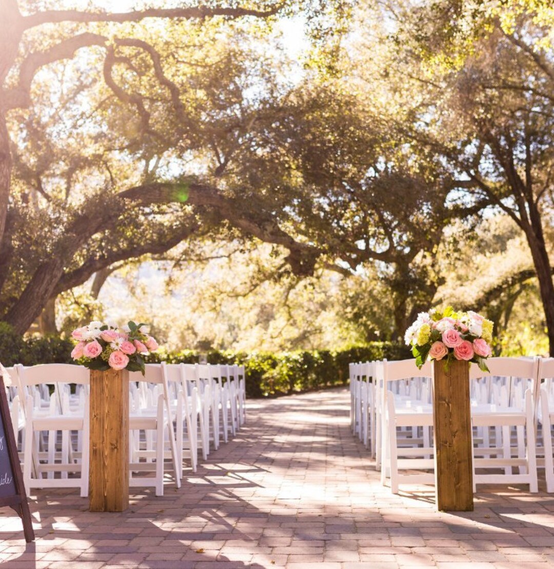 Set of Two Large Wood Floor Vases, Tall Vases, Farmhouse Decor, Rustic ...