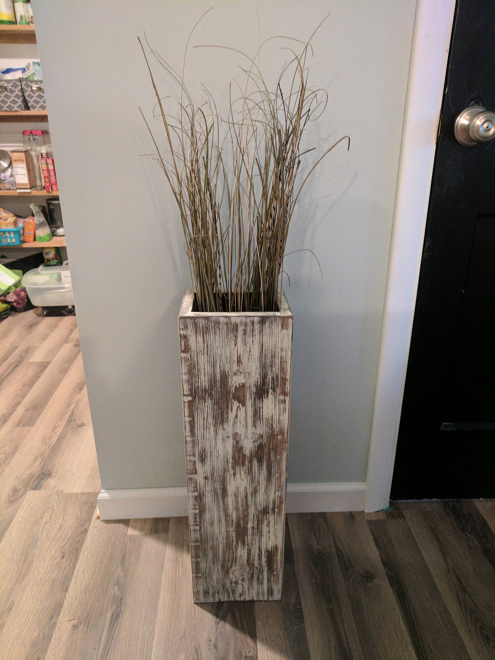 Wide Single Taller Rustic Wood Floor Vase/Home Etsy