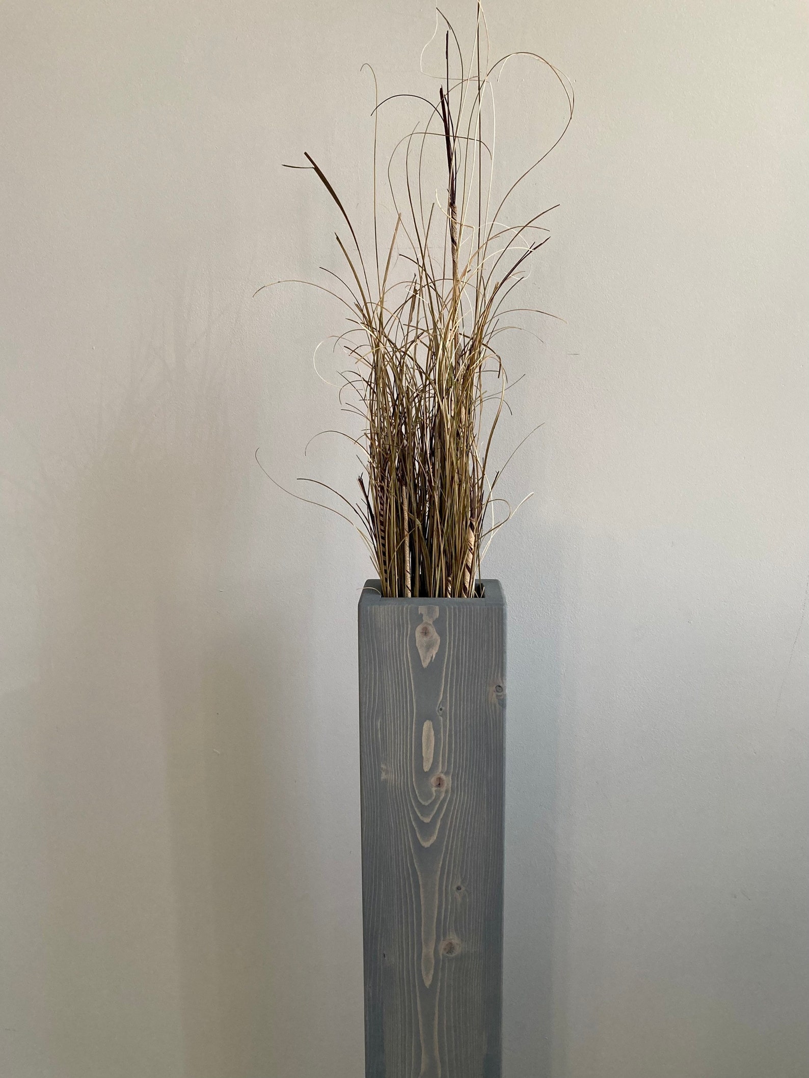 Single Rustic Floor Vase/wood Vase/home Decor/decorative Etsy