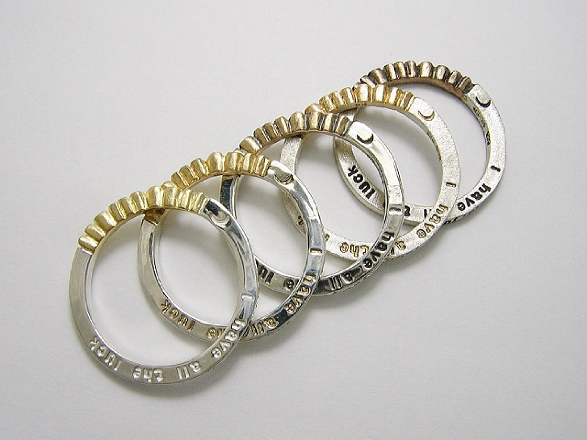 【本日限定】蕾リング　K5 Moon I.e. Tsuki I.e. Luck - 5 Rings ( US 6 1/4 Only