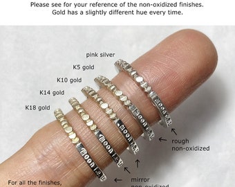 【本日限定】蕾リング　K5 Moon I.e. Tsuki I.e. Luck - 5 Rings ( US 6 1/4 Only