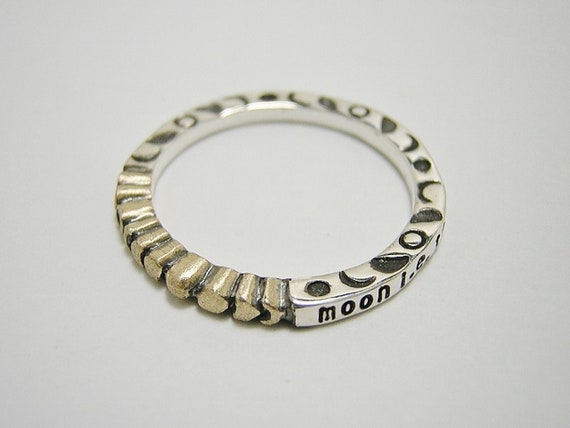 kinjo unique 一点もの Moon I.e. Tsuki I.e. Luck - K10 Gold + Silver 925 ( Mille