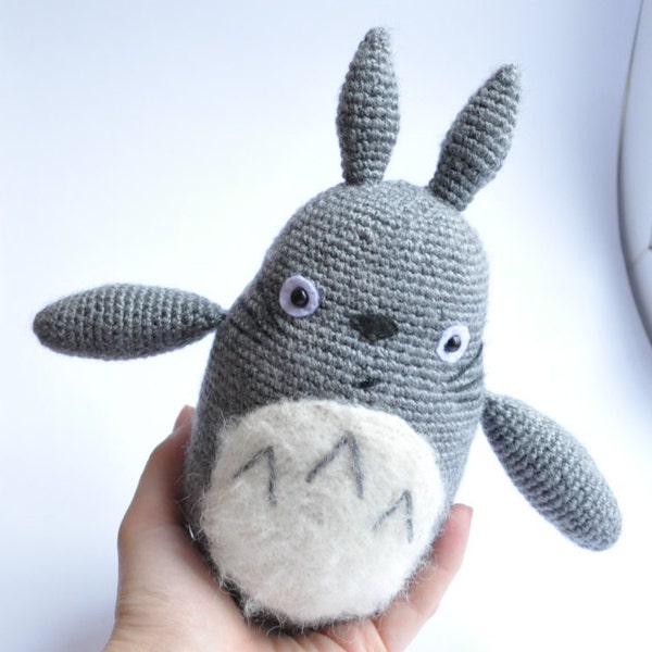 Neighbor Totoro Crochet Totoro Amigurumi My Neighbor Totoro Toy Totoro Kawaii Ghibli Tototo doll Grey totoro Miyazaki Plush Crochet toys