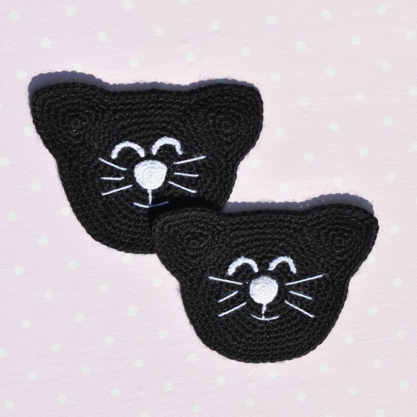 Crochet cat coasters Black cat coasters Crochet black cat Black coasters Black cat Crochet cat Crochet cat coasters Crochet coasters