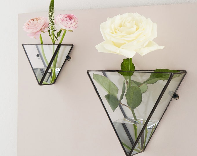 Ada Triangle Glass Wall Mount Etsy