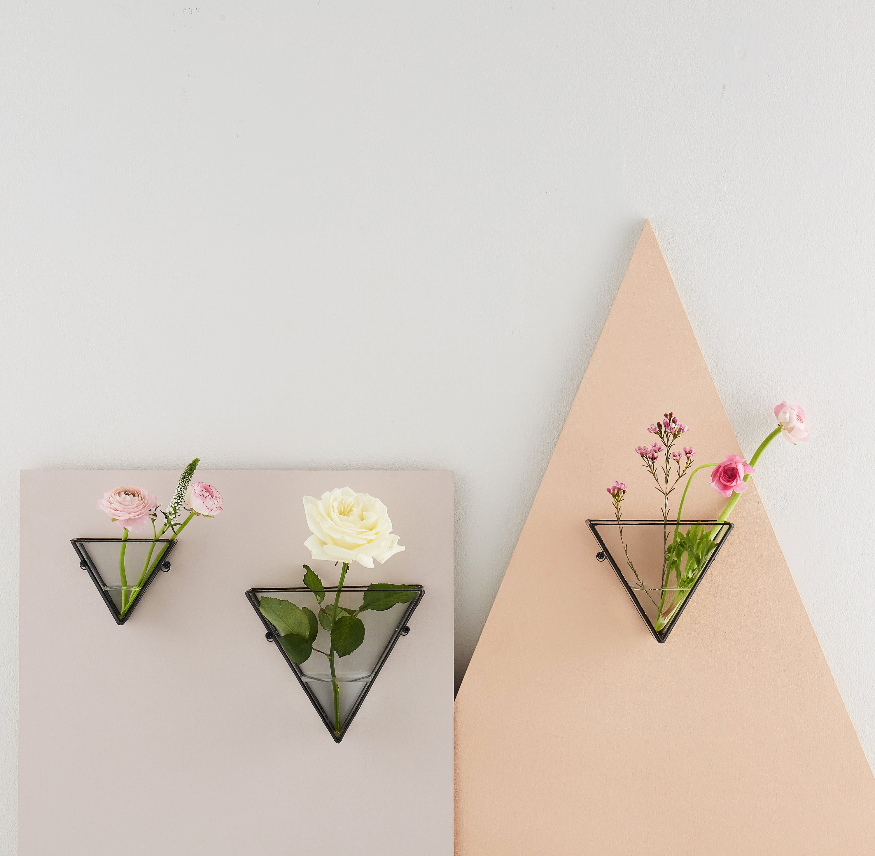 Ada Triangle Glass Wall Mount Etsy