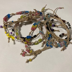 Bisexual, Pansexual, Transgender, Asexual Pride Adjustable Hemp Bracelets