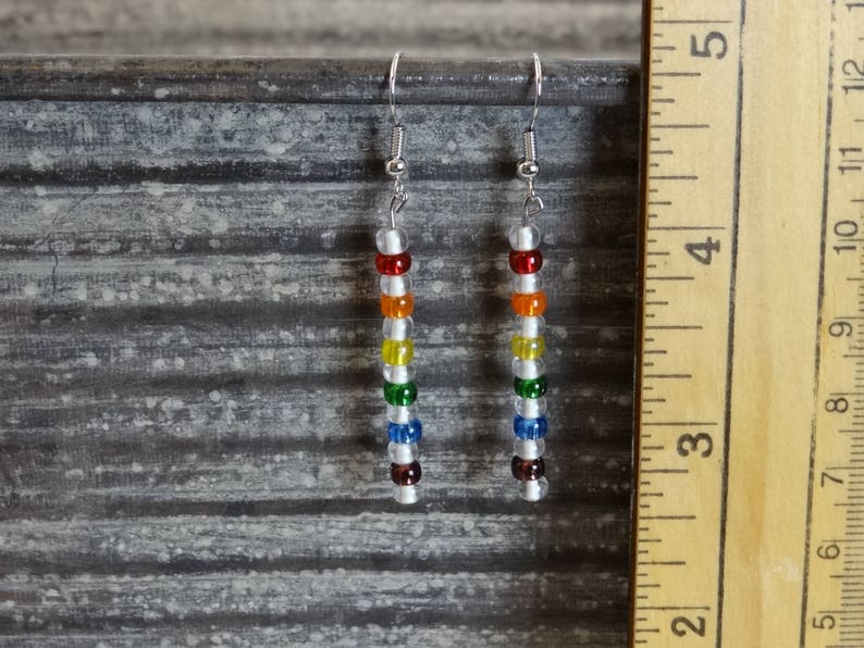 Rainbow Pride Earrings image 2