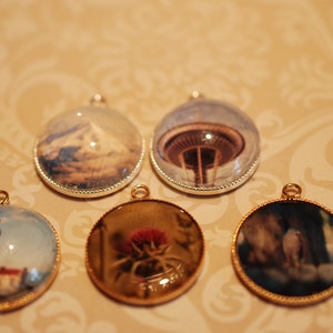 Photo Pendant Choose from Mt Hood, Lighthouse, Thistle, Hawk