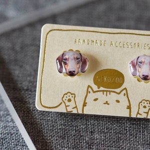 Dachshund Dog Studs Earrings,Sterling Silver Earrings,Stainless Steel Earrings,Dog Jewelry, Gift For Dog Owner,Gift For Dog Lover