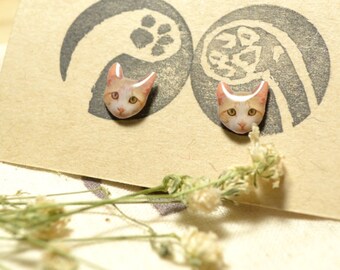 Cute Neko Cat Studs Earrings,Sterling Silver Earrings,Stainless Steel Earrings,Cat Jewelry,Gift For Cat Mom,Cat Owner,Gift For Cat Lover