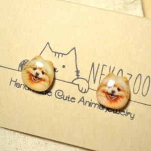 Pomeranian Dog Studs Earrings,Sterling Silver Earrings,Stainless Steel Earrings,Dog Jewelry, Gift For Dog Owner,Gift For Dog Lover