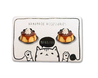 Puddingstekers - Japans eten - oorbellen van chirurgisch staal, handgemaakte kleine sieraden met inpakzakje