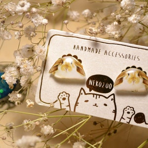 Rabbit Bunny Studs Earrings,Sterling Silver Earrings,Stainless Steel Earrings,Rabbit Jewelry, Gift For Rabbit Lover, Cute Bunny