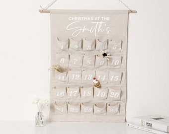 Personalised Cotton Hanging Advent Calendar