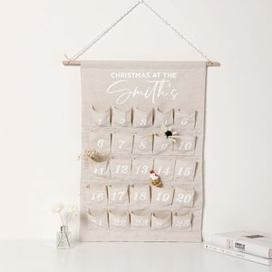 Personalised Cotton Hanging Advent Calendar