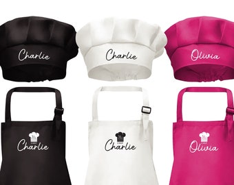 Personalised Kids Apron & Chef Hat Set