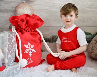 Personalised Luxe Santa Sacks - RED