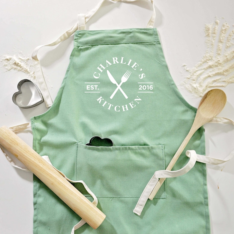 Personalised Cotton Apron Adult & Children's Sizes image 5