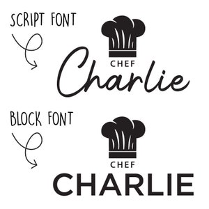 Personalised Kids Apron & Chef Hat Set image 7