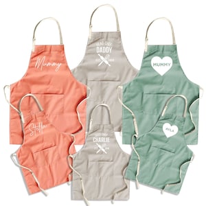 Personalised Cotton Apron Adult & Children's Sizes image 1