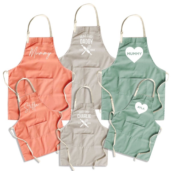 Personalised Cotton Apron - Adult & Children's Sizes