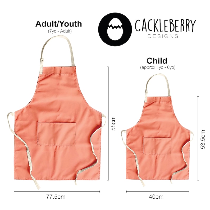 Personalised Cotton Apron Adult & Children's Sizes image 9