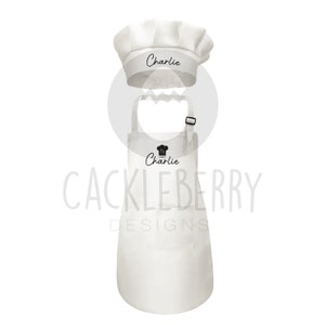 Personalised Kids Apron & Chef Hat Set image 3