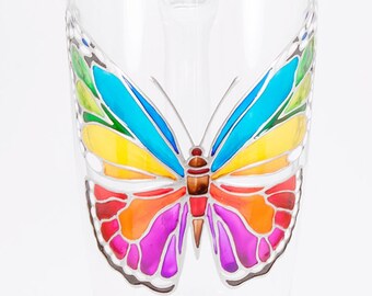Butterfly Mug, Unique Butterfly Cup, Butterfly Gift, Butterfly Coffee Mug, Hand Painted Butterfly Gift, Colorful Butterfly for Her