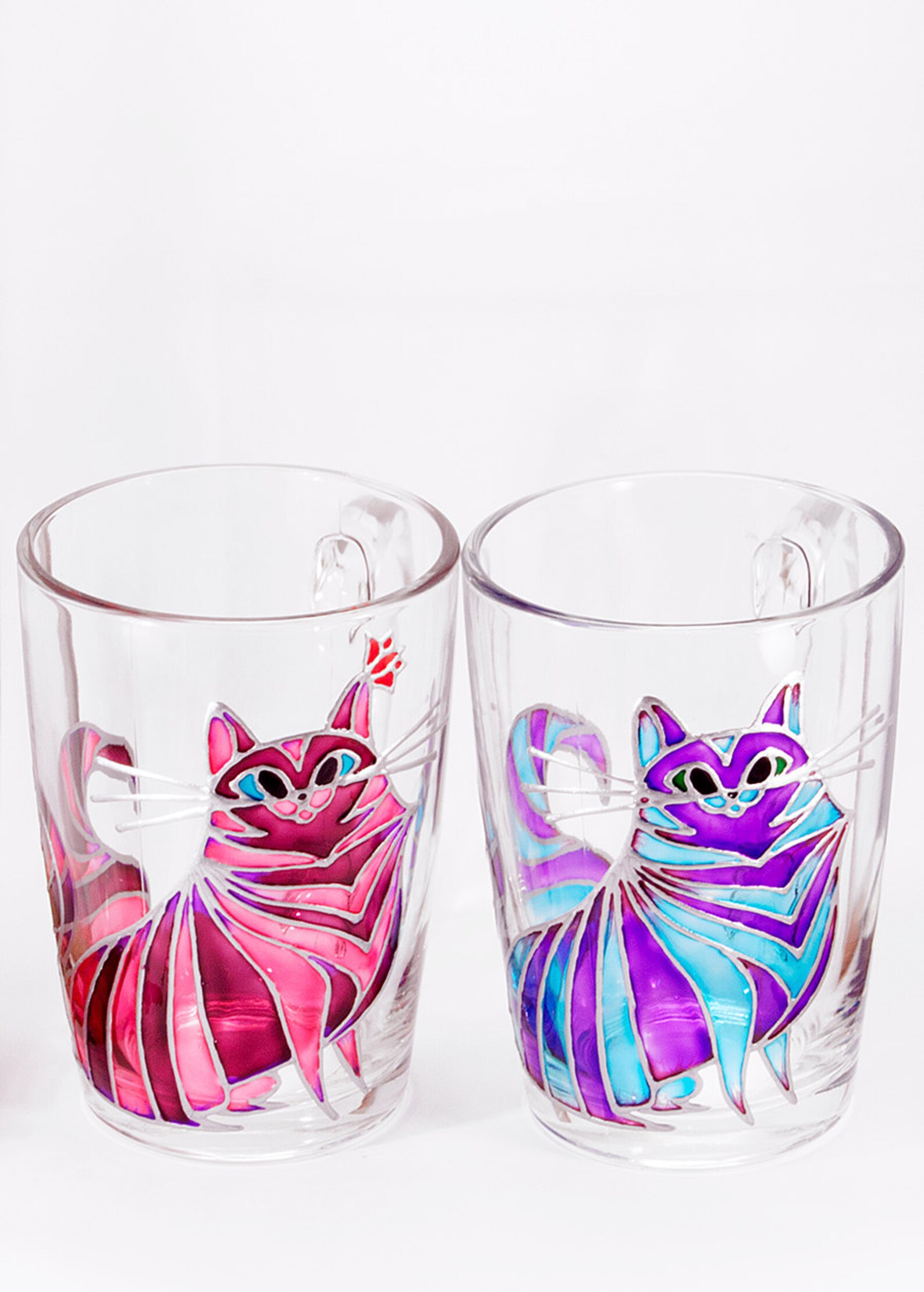 Cat Couple Mug Mug Set for Couples Funny Coffee Mugs His Etsy