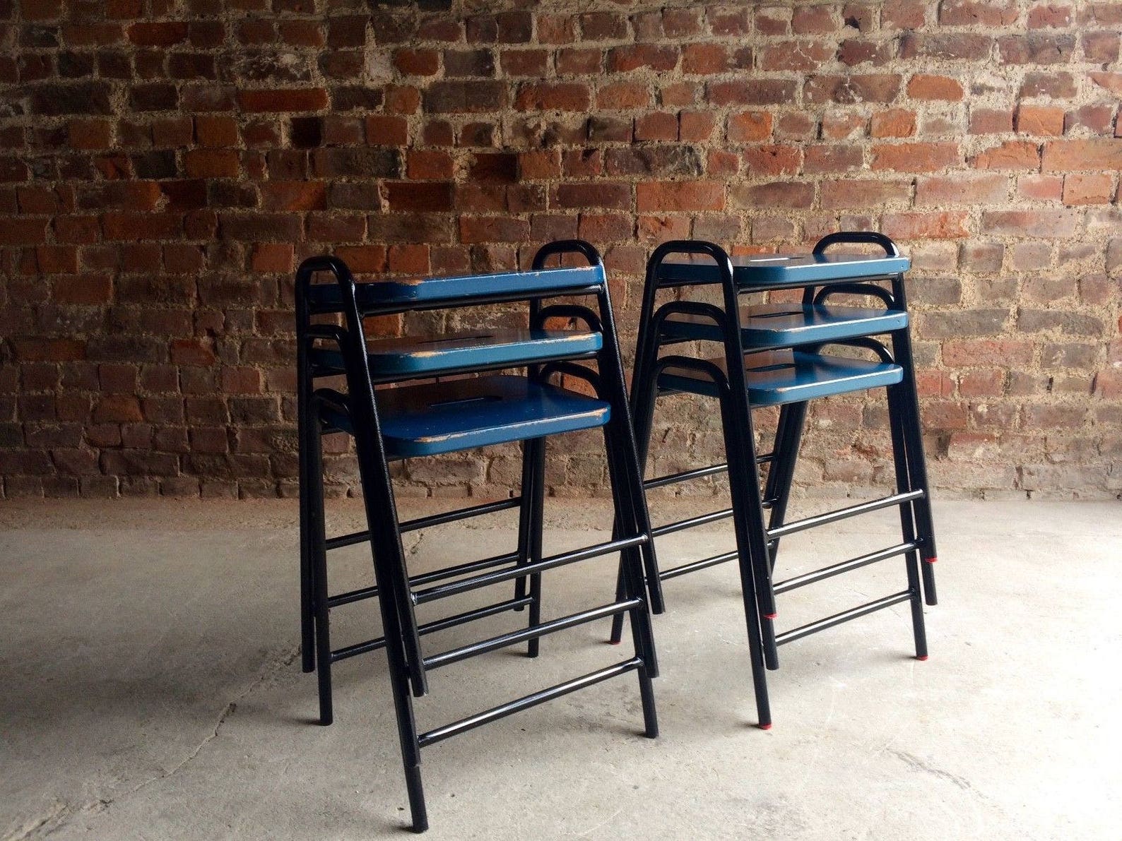 Fabulous Set of Six Science Lab Bar Stools Industrial Etsy