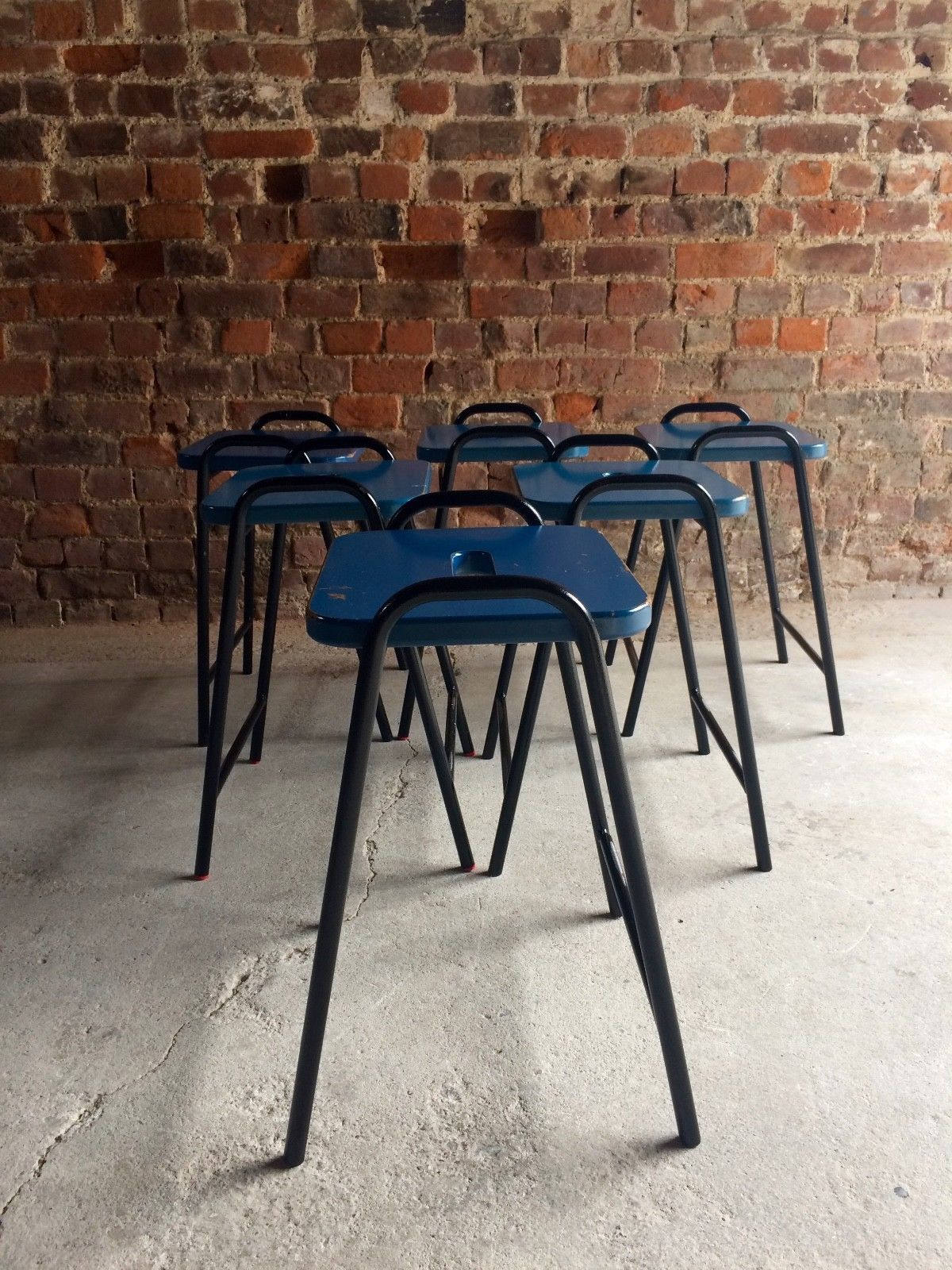 Fabulous Set of Six Science Lab Bar Stools Industrial Etsy