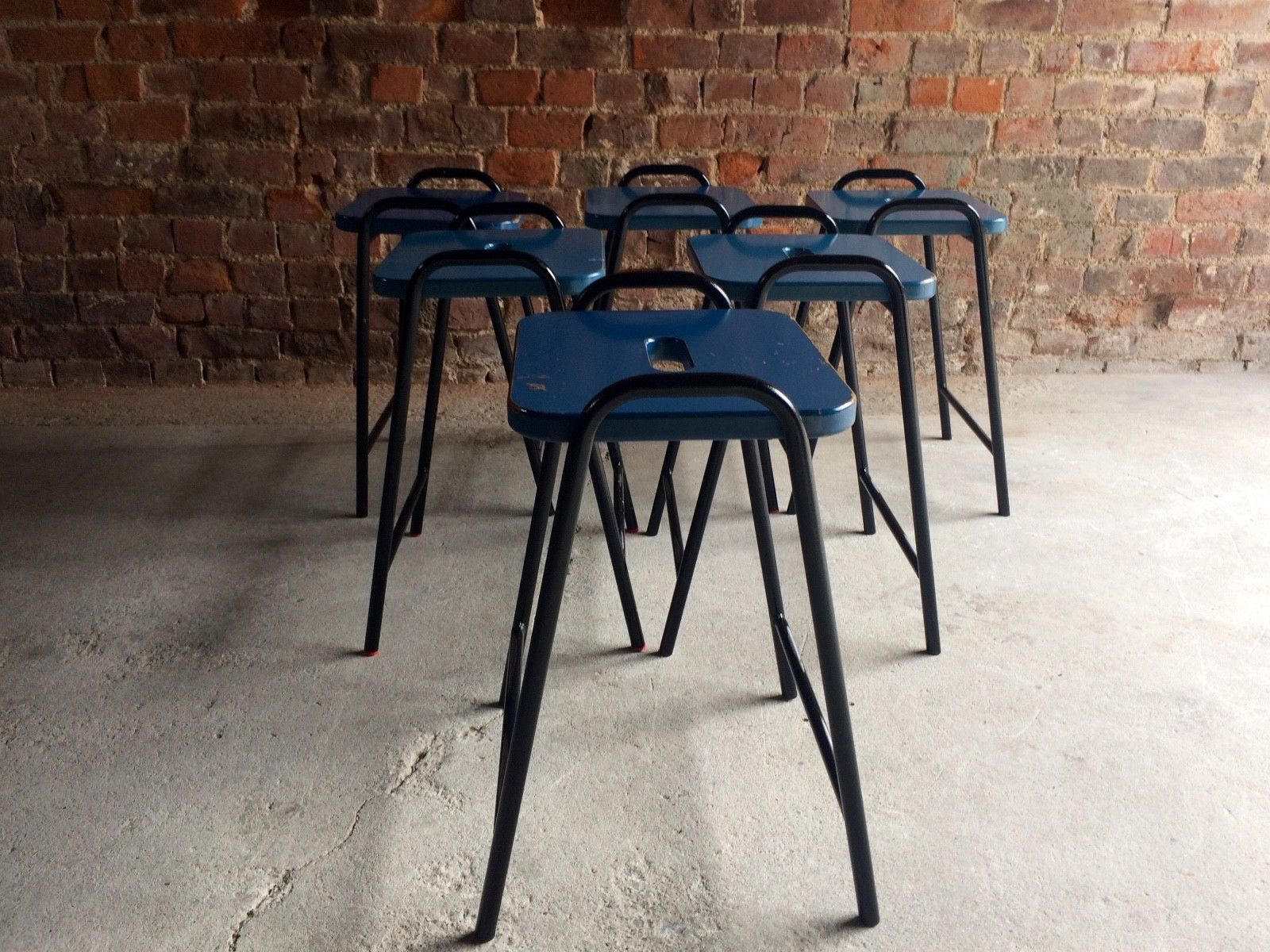 Fabulous Set of Six Science Lab Bar Stools Industrial Etsy