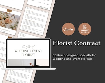 Wedding Florist Contract | Event Florist Contract | Floral Designer Contract |Floral Vendor Contract