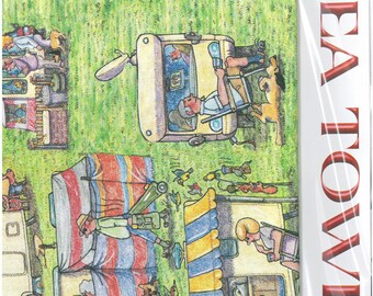 CARAVAN /& MOTORHOME CARTOON TEA TOWEL