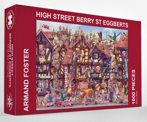 HIGH STREET, Berry St. Eggberts - 1000 piece JIGSAW by Armand Foster