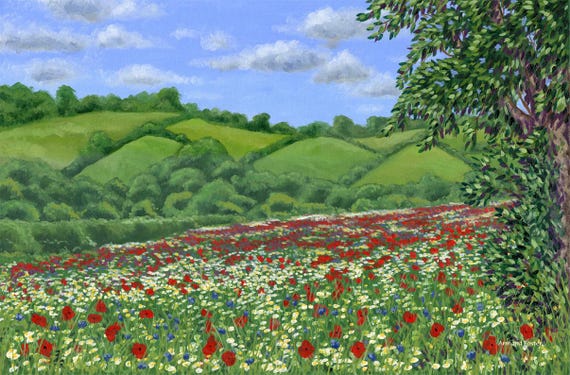 Glorious Poppies  - Original oil painting on stretched canvas by Armand Foster -20" x 30"