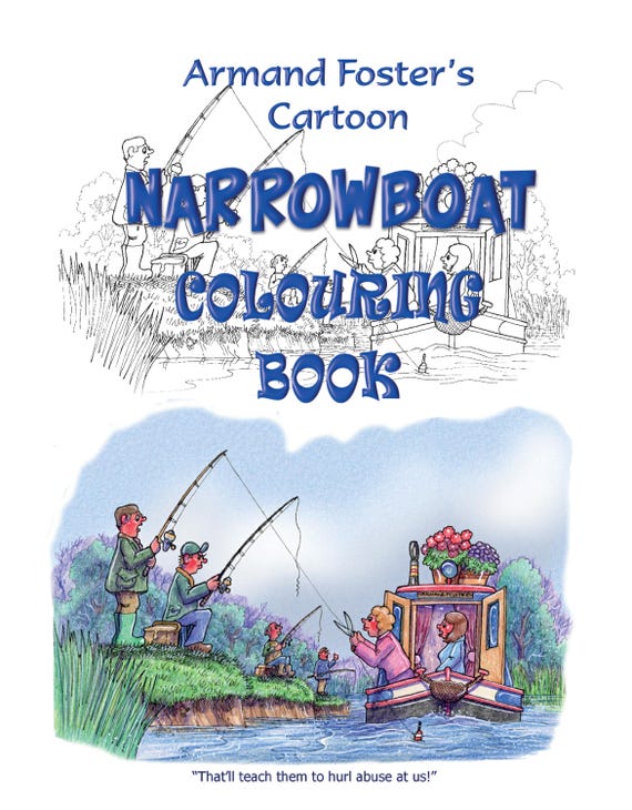 Armand Foster's CARTOON NARROWBOAT  COLOURING Book