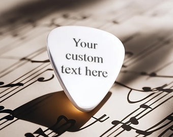 Custom Engraved Guitar Pick - Personalized Music Jewelry - Unique Gift for Music Lovers - Handcrafted Keepsake Pendant