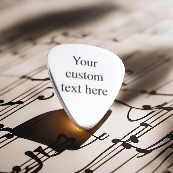 Custom Engraved Guitar Pick - Personalized Music Jewelry - Unique Gift for Music Lovers - Handcrafted Keepsake Pendant