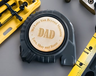 Personalized Tool Kit for Fathers Day, Personalized Hammer and Tape Measure gift Set,