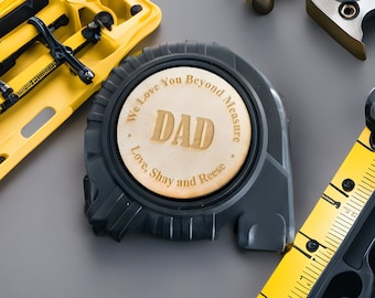 Personalized Father's Day Gift-No One Measures Up Tape Measure-Gift from Daughter-Custom Gift for Dad and Husband-Personalized Father's Day