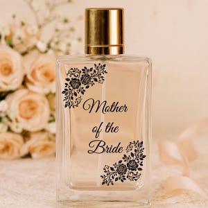 Flacone di profumo inciso: regalo di nozze personalizzato, ricordo floreale