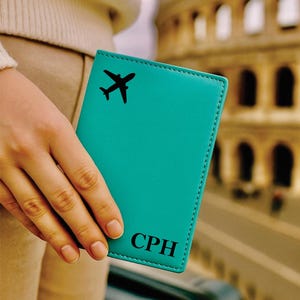 Personalized Leatherette Passport Holder & Luggage Tag Set