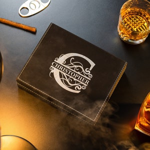 LUXURY DELUXE Cigar Box - Rustic Cigar Box - Groomsmen Cigar Box - Groomsman Gift Box