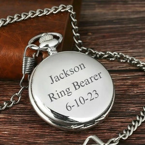 Personalized RING BEARER Gift, Pocket Watch for Ring Bearer, Ring Bearer Proposal Pocket watch Gift