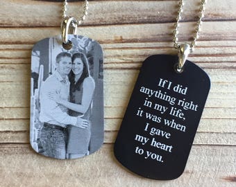engraved necklace dog tag