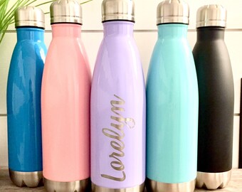 personalized water bottle etsy